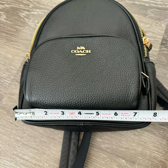 Coach Black Mini Leather Court Backpack - Picture 5 of 10